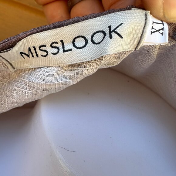 Miss Look Grey Floral Short Sleeve Top Size XL - Picture 2 of 8